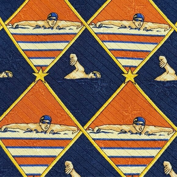 Tommy Hilfiger Mens Vintage Neck Silk Tie - Picture 5 of 9